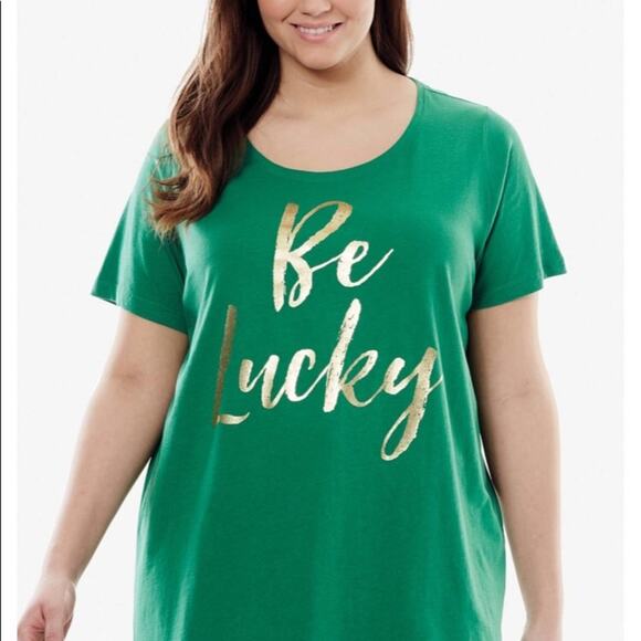 Woman Within lucky Graphic T Shirt - Picture 1 of 7